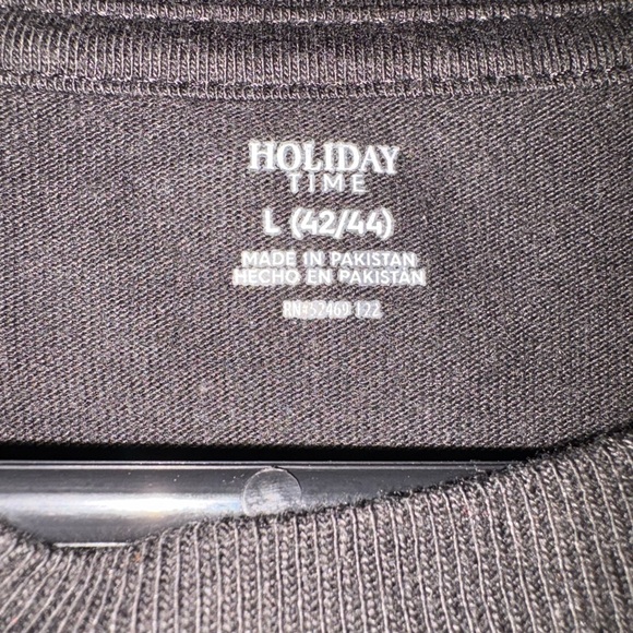 Holiday Time Santa Stay Jolly Black Tshirt NWT SIZE LARGE - Picture 3 of 4